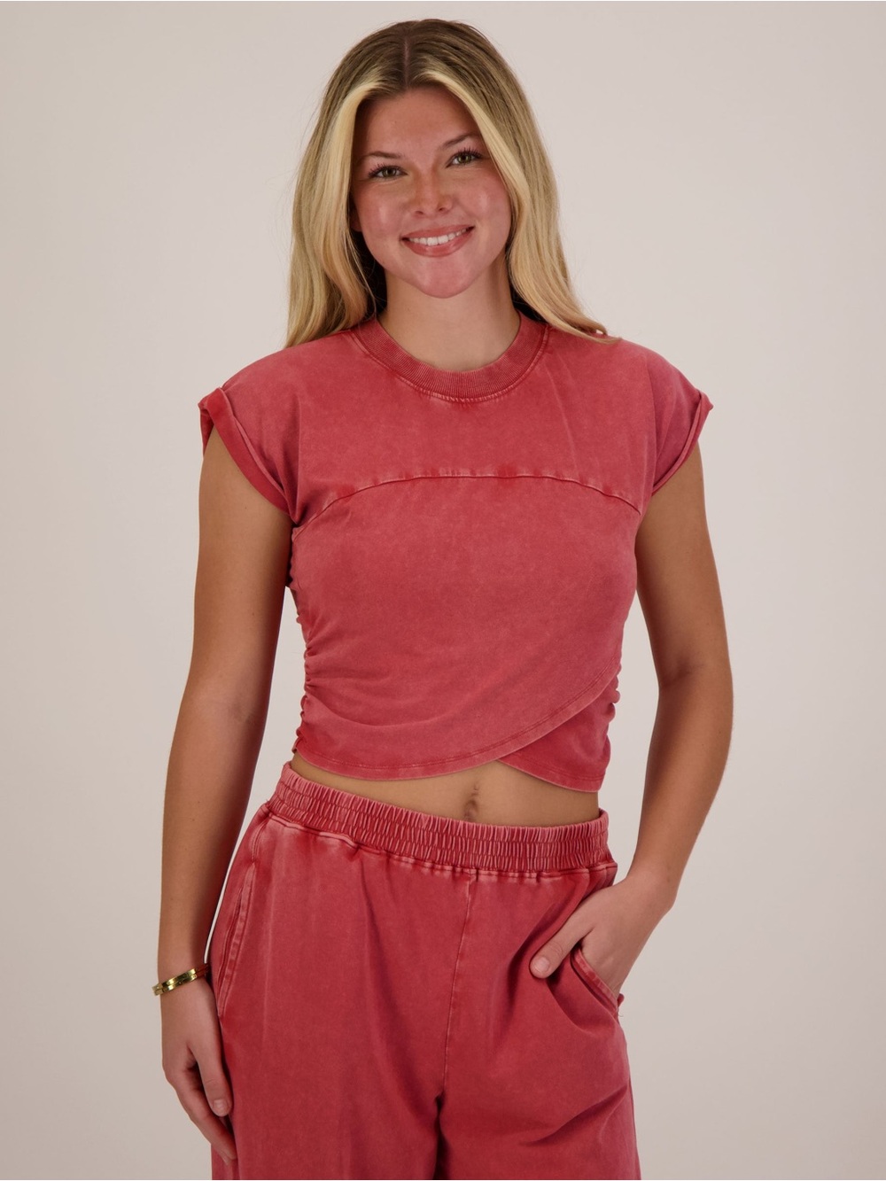 Double Zero Dusty Rose Two-Piece Lounge Set